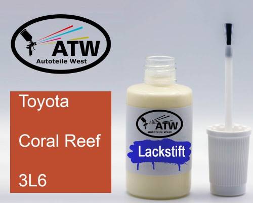 Toyota, Coral Reef, 3L6: 20ml Lackstift, von ATW Autoteile West.